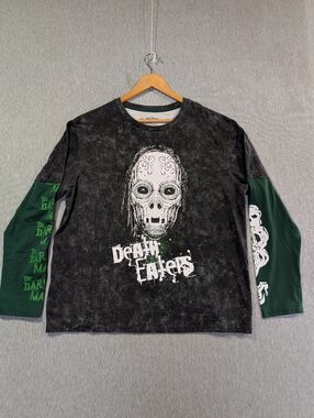 Harry Potter Death Eaters T-Shirt Women's XL Gray Green
